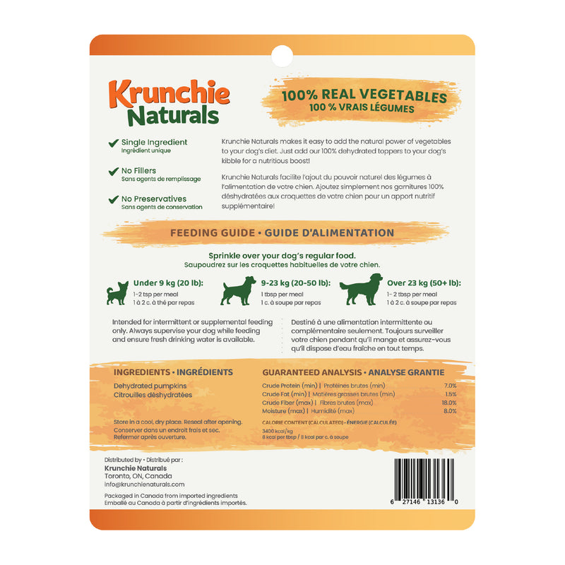 Krunchie Naturals - Pumpkin Topper for Dogs
